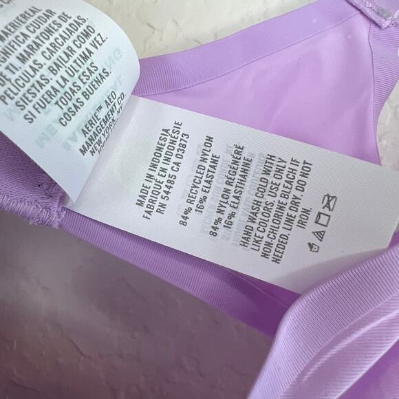 NWT Aerie Smoothez Full Coverage Mesh Unlined Bra Soft Violet Purple Size 36B - Picture 7 of 8